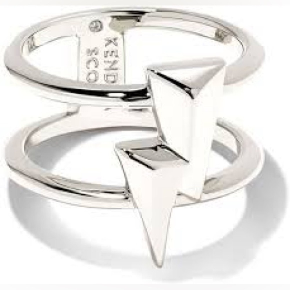 Authentic Kendra Scott Lightning Bolt Rhodium Pla… - image 3